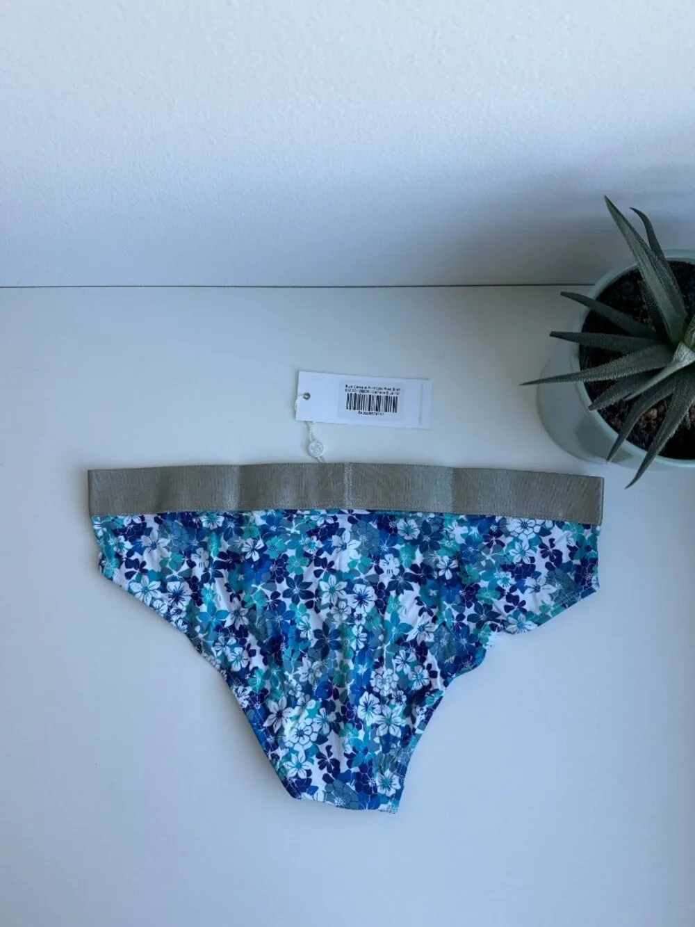 Parke & Ronen - Print Low Rise Brief - Blue Camelia (M)